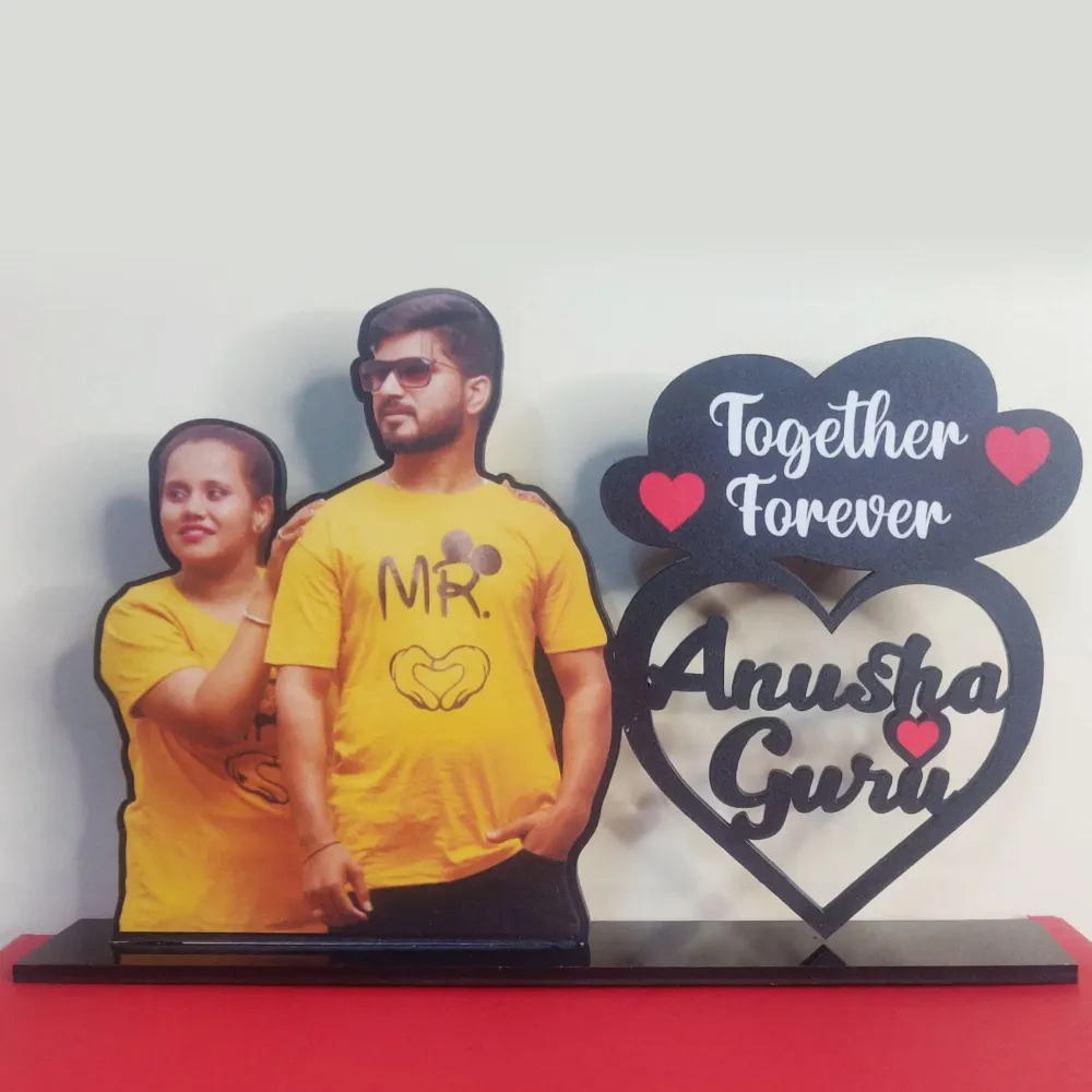Valentine gift MDF photo standee cut out frame